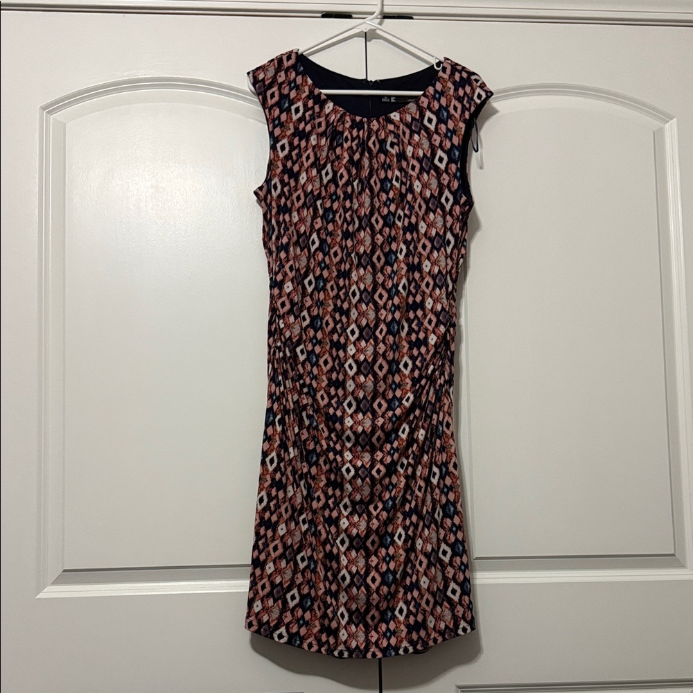 Leslie Fay Multicolor Geometric Mini Dress